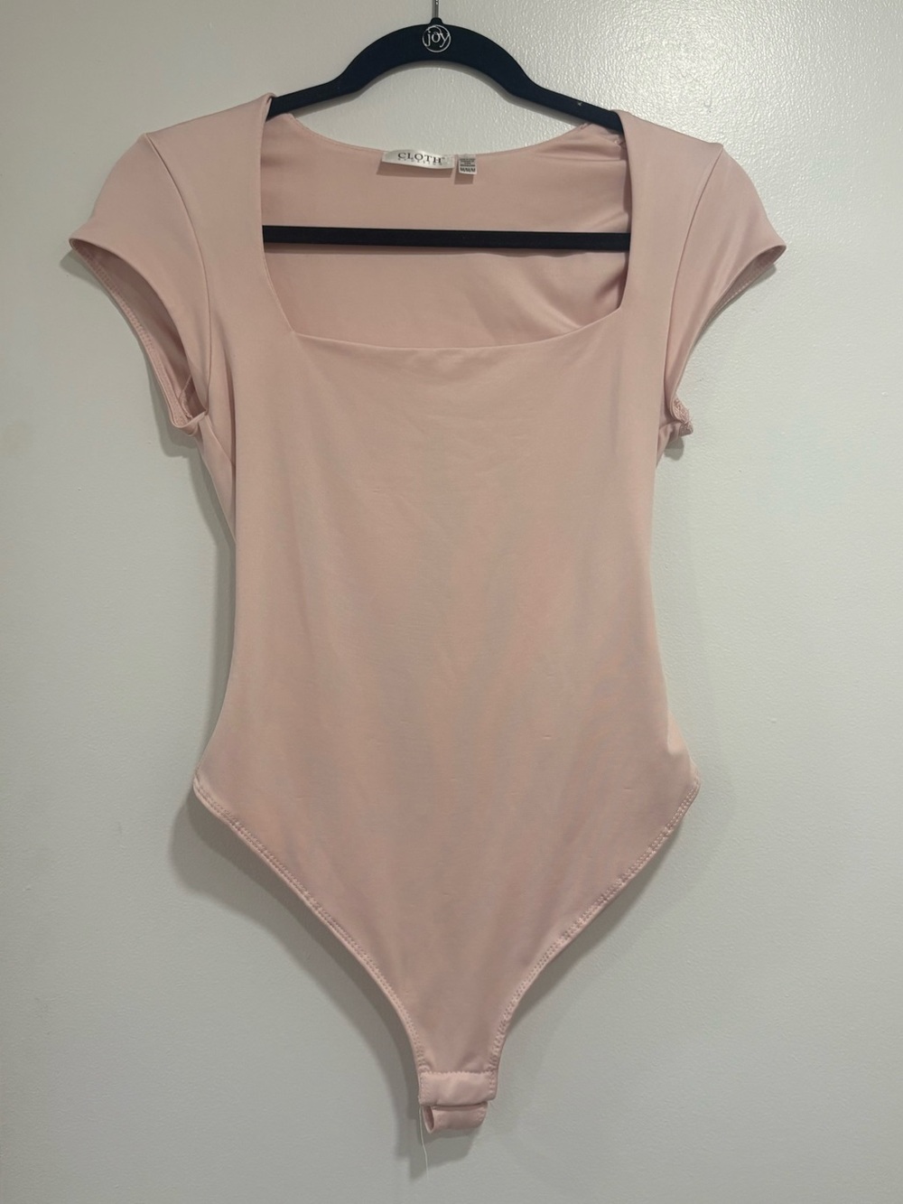 Blush Square-Neck Short Sleeve Bodysuit